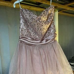 Pink sparkly homecoming dress, size 11